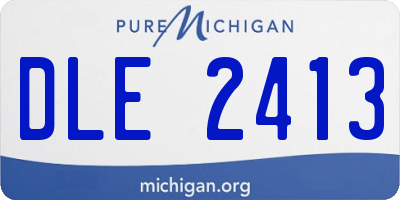 MI license plate DLE2413