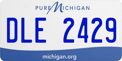 MI license plate DLE2429