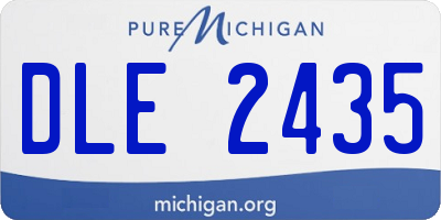 MI license plate DLE2435