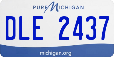 MI license plate DLE2437