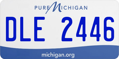 MI license plate DLE2446