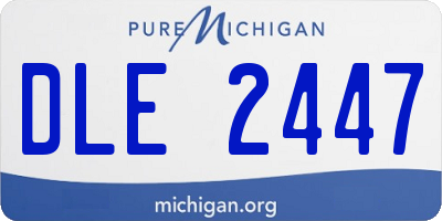 MI license plate DLE2447