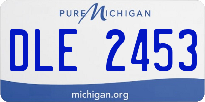 MI license plate DLE2453
