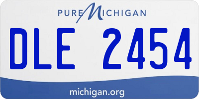 MI license plate DLE2454