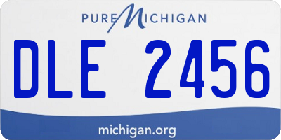 MI license plate DLE2456