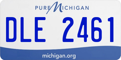 MI license plate DLE2461
