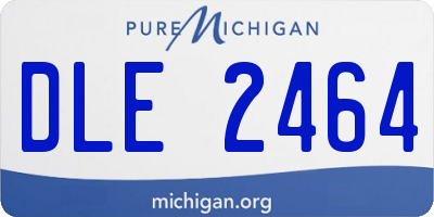MI license plate DLE2464