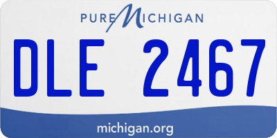 MI license plate DLE2467