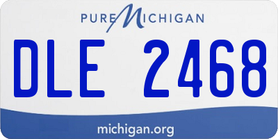MI license plate DLE2468