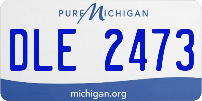 MI license plate DLE2473