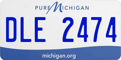 MI license plate DLE2474