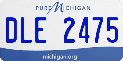 MI license plate DLE2475
