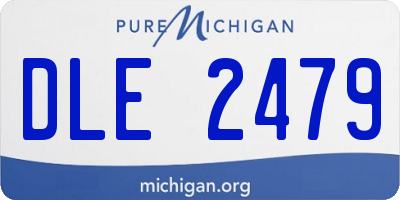 MI license plate DLE2479