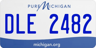 MI license plate DLE2482