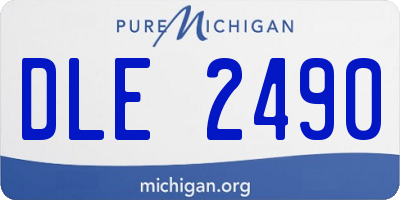 MI license plate DLE2490