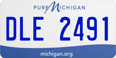 MI license plate DLE2491