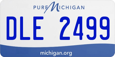 MI license plate DLE2499