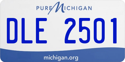MI license plate DLE2501