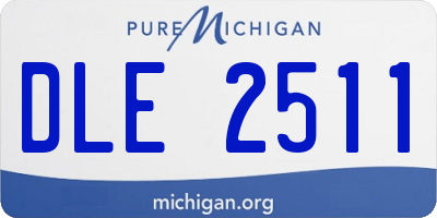 MI license plate DLE2511