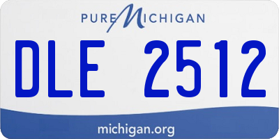 MI license plate DLE2512