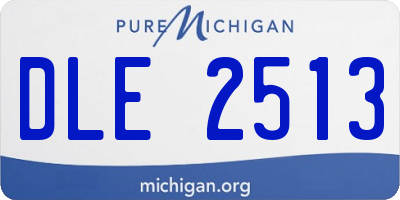 MI license plate DLE2513