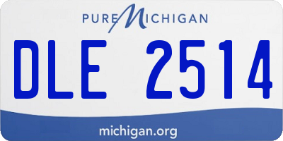 MI license plate DLE2514