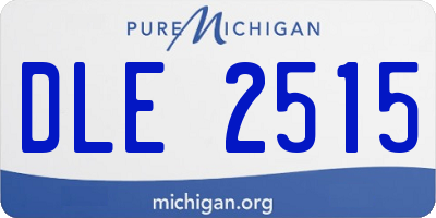 MI license plate DLE2515