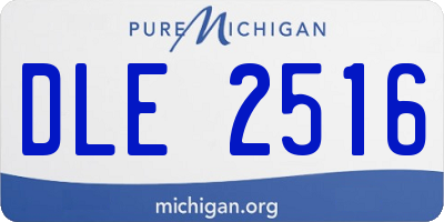 MI license plate DLE2516