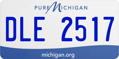 MI license plate DLE2517