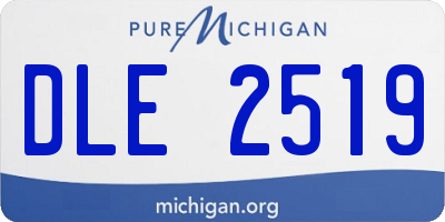 MI license plate DLE2519