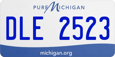 MI license plate DLE2523