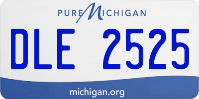 MI license plate DLE2525