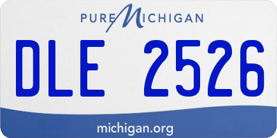 MI license plate DLE2526