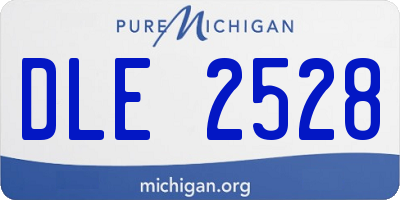 MI license plate DLE2528