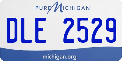 MI license plate DLE2529