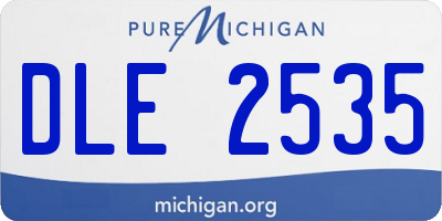 MI license plate DLE2535