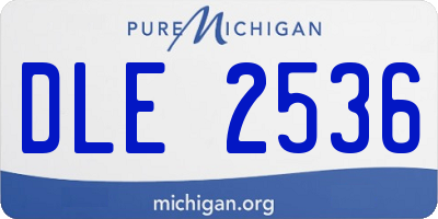 MI license plate DLE2536