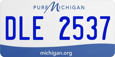 MI license plate DLE2537