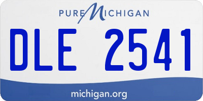 MI license plate DLE2541