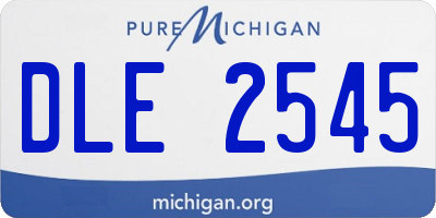 MI license plate DLE2545