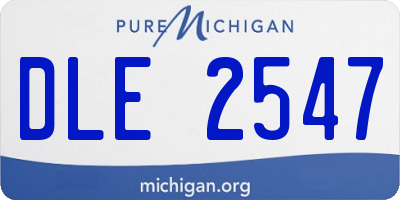 MI license plate DLE2547