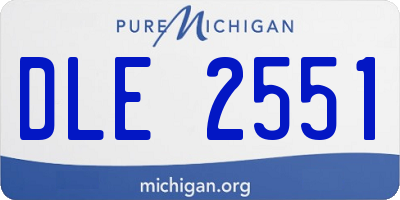MI license plate DLE2551