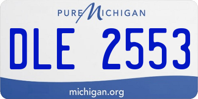 MI license plate DLE2553
