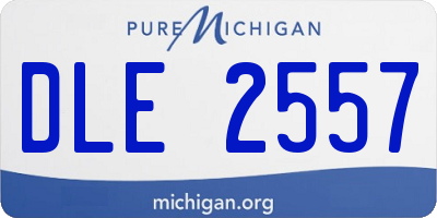 MI license plate DLE2557