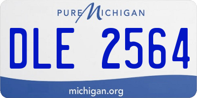 MI license plate DLE2564