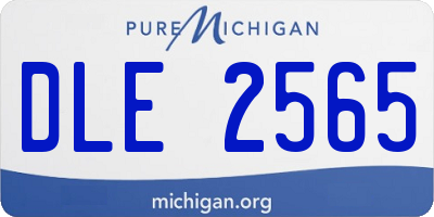 MI license plate DLE2565