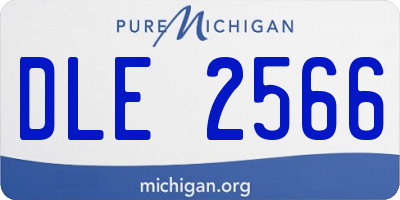 MI license plate DLE2566