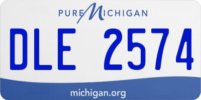 MI license plate DLE2574