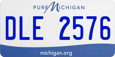 MI license plate DLE2576