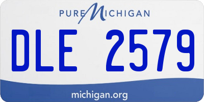 MI license plate DLE2579